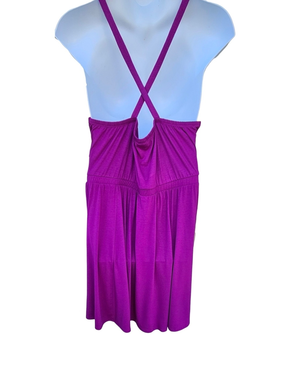 Torrid 3X Magenta Purple Jersey Knit High Neck Midi Skater Dress NWT - Picture 6 of 13